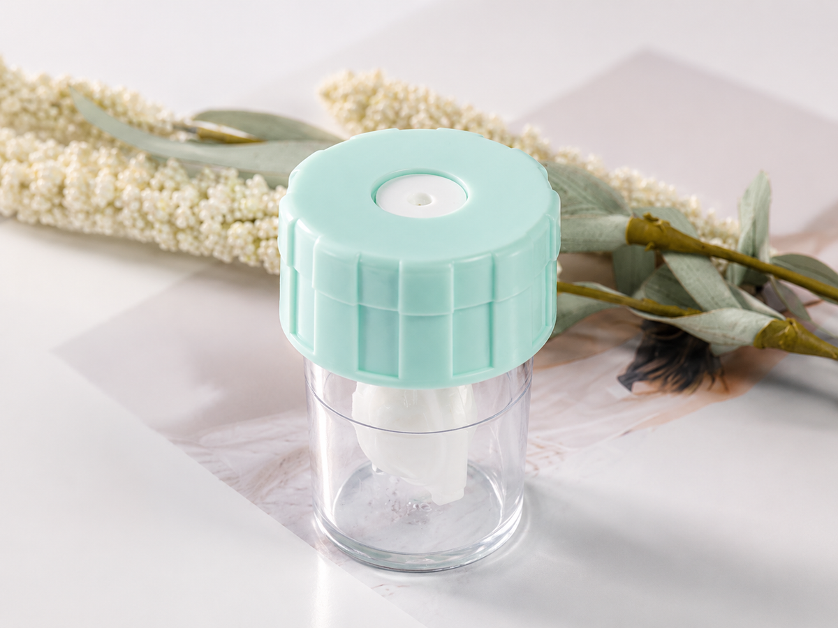 Contact Lens Washer Case with Cleaning Bottle | Portable Lens Cleaning Kit