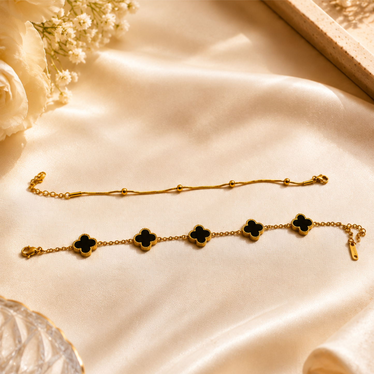 2-Pair Bracelet Set – Elegant Layered Bracelets