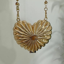 Chic Gold Heart Bag – Trendy Mini Party Clutch for Women