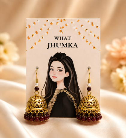 Black Jhumka Earrings – What Jhumka