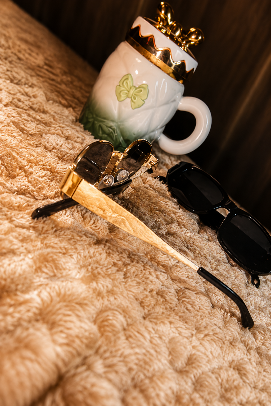 Gold Round Sunglasses for Women | Retro Luxury Shades