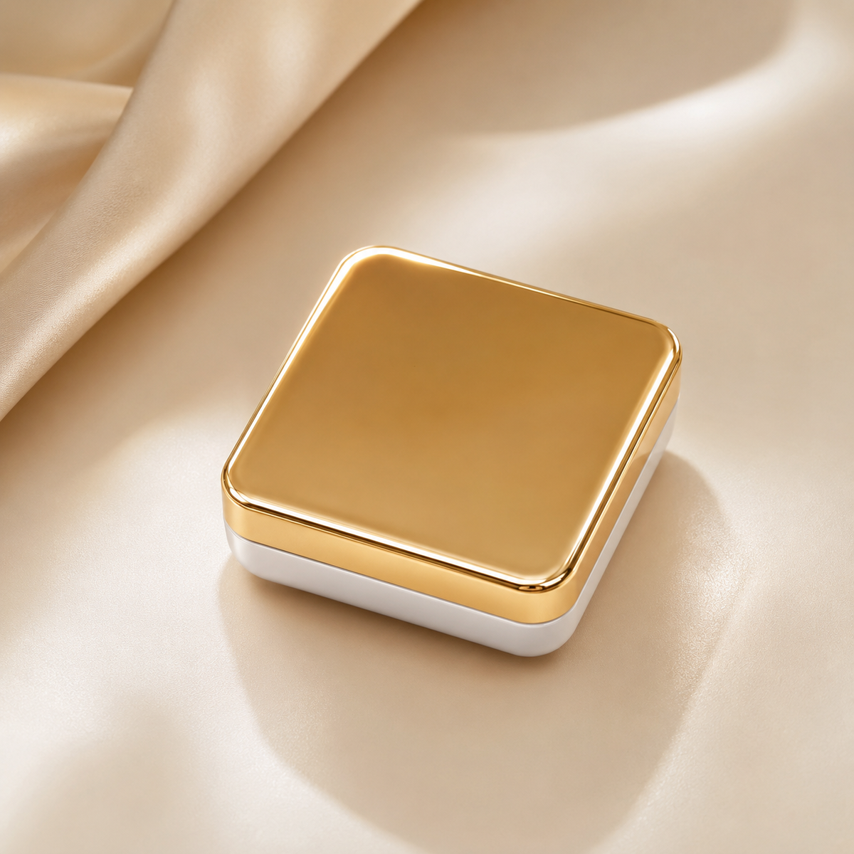 Gold Contact Lens Case with Mirror | Luxury Portable Lens Travel Kit