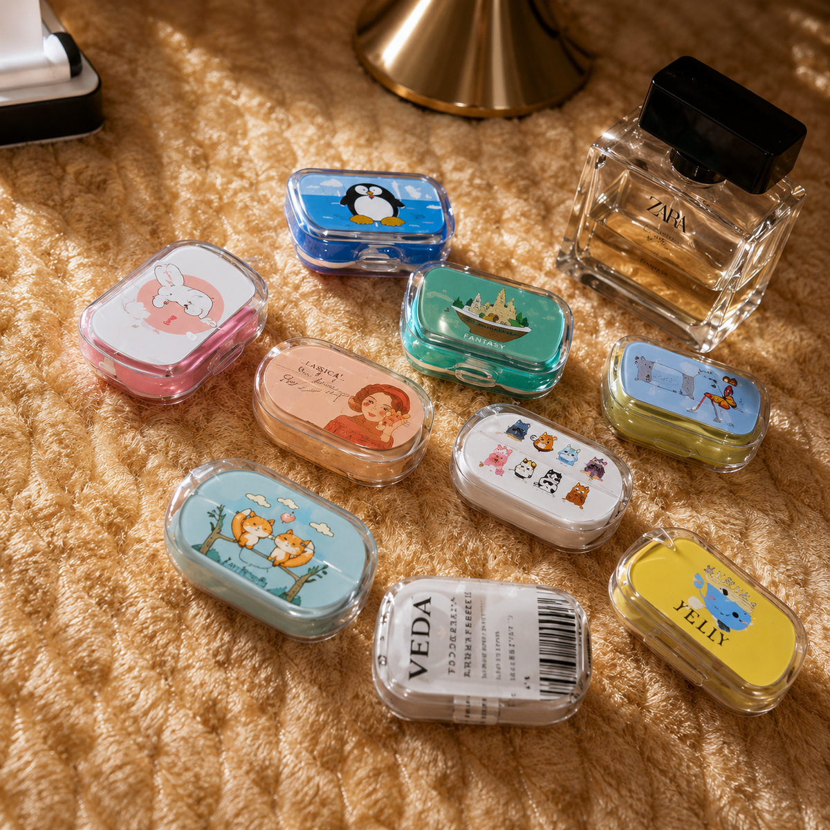 Cute Cartoon Contact Lens Case | Random Color Portable Lens Storage Box